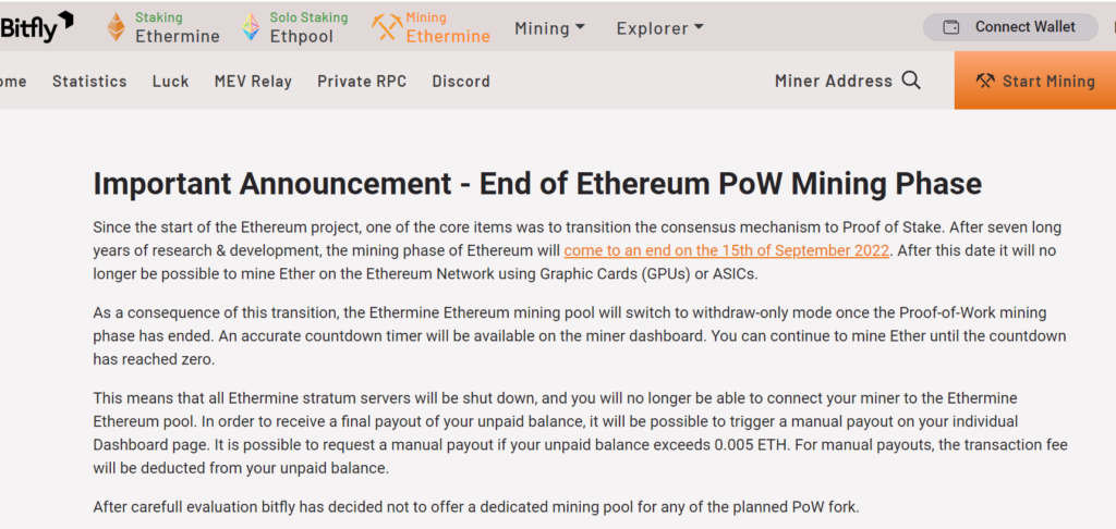 以太坊31%算力解散！Ethermine不支持POW分叉 将关闭ETH矿池-第2张图片-腾赚网