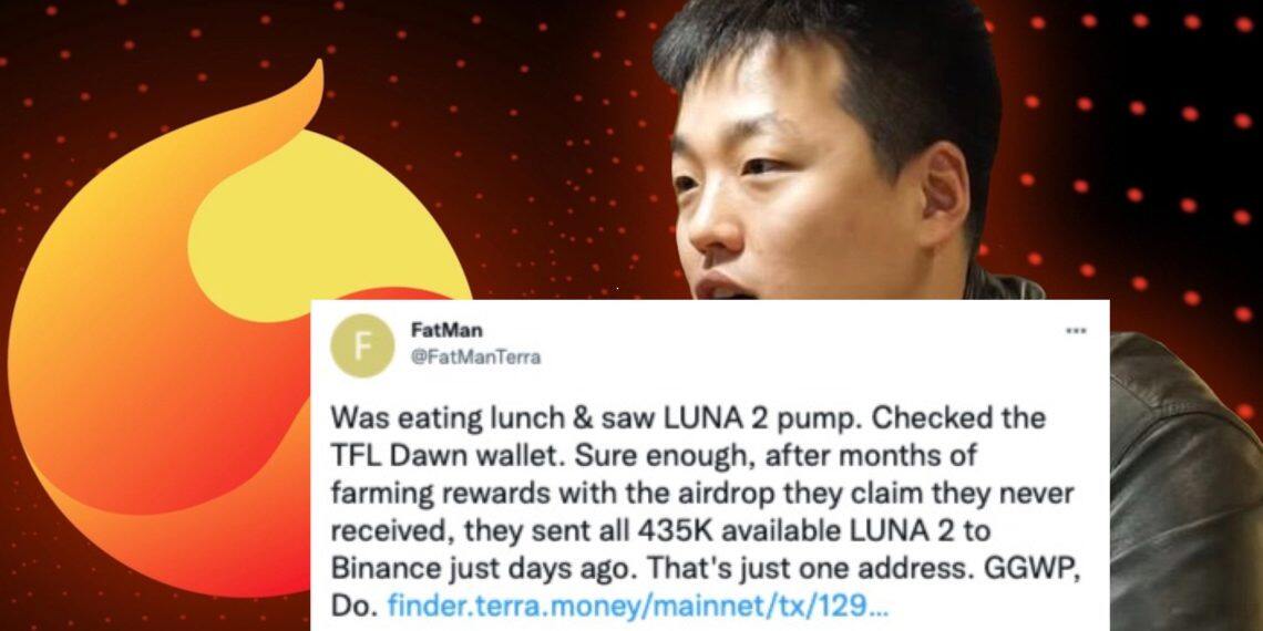 Do Kwon说谎？FatMan爆：TFL钱包近日转43万枚LUNA到币安-第1张图片-比特派钱包
