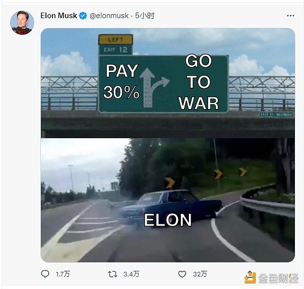 马斯克向苹果公司“宣战”:反对APP Store收取30%交易费用-第1张图片-币安下载 马斯克向苹果公司“宣战”:反对APP Store收取30%交易费用-第1张图片-币安下载