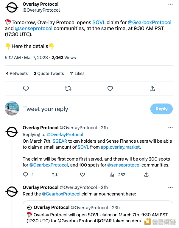 Overlay Protocol宣布将开放Gearbox Protocol和Sense Finance社区的OVL申领-第1张图片-币安下载