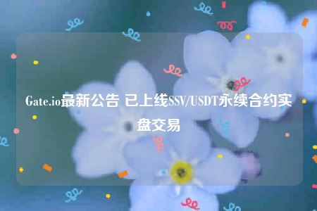 Gate.io最新公告 已上线SSV/USDT永续合约实盘交易-第1张图片-币安下载