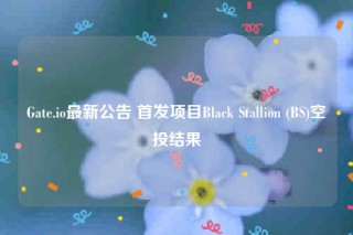 Gate.io最新公告 首发项目Black Stallion  _ BS空投结果