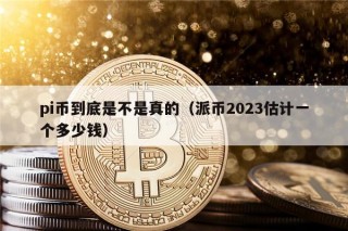 pi币到底是不是真的（派币2023估计一个多少钱）