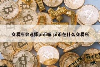 交易平台会选择pi币嘛 pi币在哪个 交易平台